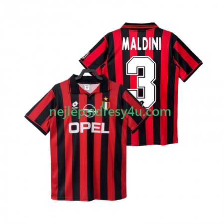 Fotbalový Dres AC Milán MALDINI 3 Retro Domácí 1996 1997